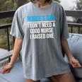 Nurse's Dad Father Nursing School Graduation Women's Comfort Colors T-Shirt Gray