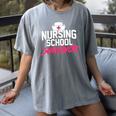 Nursing School Survivor Shirt Graduation Party Tee Women's Comfort Colors T-Shirt Gray