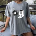 Old School Dad OG Hip Hop Head Vinyl Retro 80s90s Nostalgia Women's Comfort Colors T-Shirt Gray