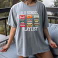 Old School Playlist Nostalgia Vibes Cassette Women's Comfort Colors T-Shirt Gray