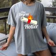One Degree Hotter Graduation T Shirt For College Grads Women's Comfort Colors T-Shirt Gray