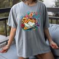 Open Book With Colorful Floral Reading Magic Women's Comfort Colors T-Shirt Gray Open Book With Colorful Floral Reading Magic Women's Comfort Colors T-Shirt Gray