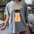 Orange Tabby Cat Graduation Distressed Shirt For Grads For Men Women Girls Kids Women's Comfort Colors T-Shirt Gray