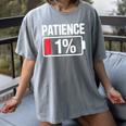 Patience 1 Battery Low Mood Tired Introvert Humor Women's Comfort Colors T-Shirt Gray Patience 1 Battery Low Mood Tired Introvert Humor Women's Comfort Colors T-Shirt Gray