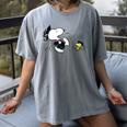 Peanuts Graduation Squad Snoopy Woodstock Raglan Baseball Tee Women's Comfort Colors T-Shirt Gray