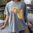 Peking Duck Peeking Chef Graduation Farm Duck Lover Women's Comfort Colors T-Shirt Gray