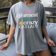 Pharmacist Cat Lady PharmD Women Graduation Women's Comfort Colors T-Shirt Gray