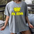 PhD Graduation Ph Diva t Shirt Phdiva Phd t Women's Comfort Colors T-Shirt Gray