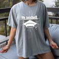 PhinisheD PhD Graduation Doctor Of Philosophy Women's Comfort Colors T-Shirt Gray