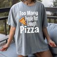 Pizza Lover Saying Introvert Anti Social Humor Foodie Women's Comfort Colors T-Shirt Gray