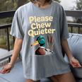 Please Chew Quieter Introvert Duck Lover Women's Comfort Colors T-Shirt Gray Please Chew Quieter Introvert Duck Lover Women's Comfort Colors T-Shirt Gray