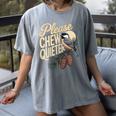 Please Chew Quieter Introverts Casual Everyday Women's Comfort Colors T-Shirt Gray