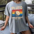 Pluto Never Forget Space Nostalgia Astronomy Humor Women's Comfort Colors T-Shirt Gray Pluto Never Forget Space Nostalgia Astronomy Humor Women's Comfort Colors T-Shirt Gray