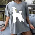 Poodle Graduation Dog Graduate Women's Comfort Colors T-Shirt Gray