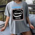 Powered By Introvert Inside Embrace Your Quiet Strength Women's Comfort Colors T-Shirt Gray Powered By Introvert Inside Embrace Your Quiet Strength Women's Comfort Colors T-Shirt Gray