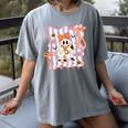 Preppy Coquette Bow Ghost Reading Books Halloween Book Women's Comfort Colors T-Shirt Gray
