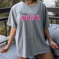 Prom Squad Prom Graduation Class Of 2024 Leopard Matching Women's Comfort Colors T-Shirt Gray