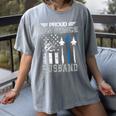 Proud Air Force Husband US Air Force Graduation Husband Women's Comfort Colors T-Shirt Gray