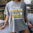 Proud Bonus Mom Of 2022 Graduate Class 2022 Graduation 22 Women's Comfort Colors T-Shirt Gray