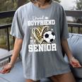 Proud Boyfriend Of A 2026 Senior Soccer Graduation Leopard Women's Comfort Colors T-Shirt Gray