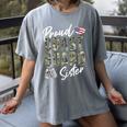 Proud Coast Guard Sister US Coast Guard Graduation Sister Women's Comfort Colors T-Shirt Gray