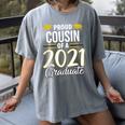 Proud Cousin Of A 2021 Graduate Graduation Clothes MBA PhD Women's Comfort Colors T-Shirt Gray