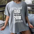 Proud Dad Of A 2018 Senior Graduation T Shirt Women's Comfort Colors T-Shirt Gray