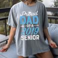 Proud Dad Of A Class 2019 Senior T Shirt Graduation Women's Comfort Colors T-Shirt Gray