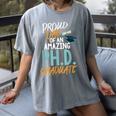 Proud Dad PhD Doctoral Graduation Doctorate Degree EdD PsyD Women's Comfort Colors T-Shirt Gray