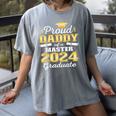 Proud Daddy Of 2024 Class Master Graduate Family Graduation Women's Comfort Colors T-Shirt Gray