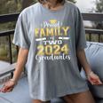 Proud Family Of Two 2024 Graduate Class 2024 Graduation Women's Comfort Colors T-Shirt Gray
