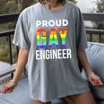 Proud Gay Engineer LGBTQ Rainbow Engineering Graduation Women's Comfort Colors T-Shirt Gray