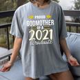 Proud Godmother Of A 2021 Graduate Graduation Clothes MBA Women's Comfort Colors T-Shirt Gray