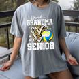 Proud Grandma Of A 2026 Senior Volleyball Graduation Leopard Women's Comfort Colors T-Shirt Gray
