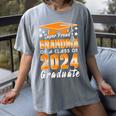Proud Grandma Of A Class Of 2024 Matching Family Graduation Women's Comfort Colors T-Shirt Gray