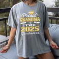 Proud Grandma Of Two 2025 Graduates Graduation Family Women's Comfort Colors T-Shirt Gray
