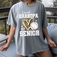 Proud Grandpa Of A 2026 Senior Baseball Graduation Leopard Women's Comfort Colors T-Shirt Gray