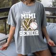 Proud Mimi Of A 2026 Senior Baseball Graduation Leopard Women's Comfort Colors T-Shirt Gray