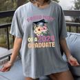 Proud Mom Of a 2024 Graduate Floral Flower Family Graduation Women's Comfort Colors T-Shirt Gray