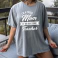 Proud Mom Of An Awesome Teacher Shirt Cute Graduation For Men Women Women's Comfort Colors T-Shirt Gray