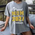 Proud Mom Of a Class Of 2021 Graduate Graduation Senior 2021 Women's Comfort Colors T-Shirt Gray