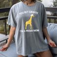 Proud Mom Graduation Shirt You Bet Giraffe Graduate Pun Women's Comfort Colors T-Shirt Gray