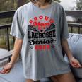 Proud Mom Of a Lacrosse Senior 2022 Graduation Women's Comfort Colors T-Shirt Gray