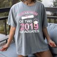 Proud Mom Of Two 2019 Graduates Twin Mama Mother Graduation Women's Comfort Colors T-Shirt Gray
