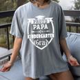 Proud Papa Of a Kindergarten Grad Father Graduation Shirt Women's Comfort Colors T-Shirt Gray
