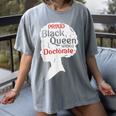 Proud Queen Shirt PhD Graduation Afro Doctorate Women's Comfort Colors T-Shirt Gray