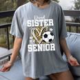 Proud Sister Of A 2026 Senior Soccer Graduation Leopard Women's Comfort Colors T-Shirt Gray