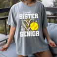 Proud Sister Of A 2026 Senior Softball Graduation Leopard Women's Comfort Colors T-Shirt Gray