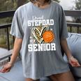 Proud Stepdad Of A 2026 Senior Basketball Graduation Leopard Women's Comfort Colors T-Shirt Gray
