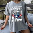Proud US Air Force Sister Flag Air Force Graduation Sister Women's Comfort Colors T-Shirt Gray